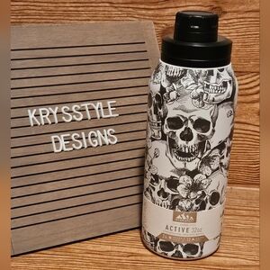Hydra Peak 32 oz Active Stainless Steel Insulted Skull Flower Water Bott…